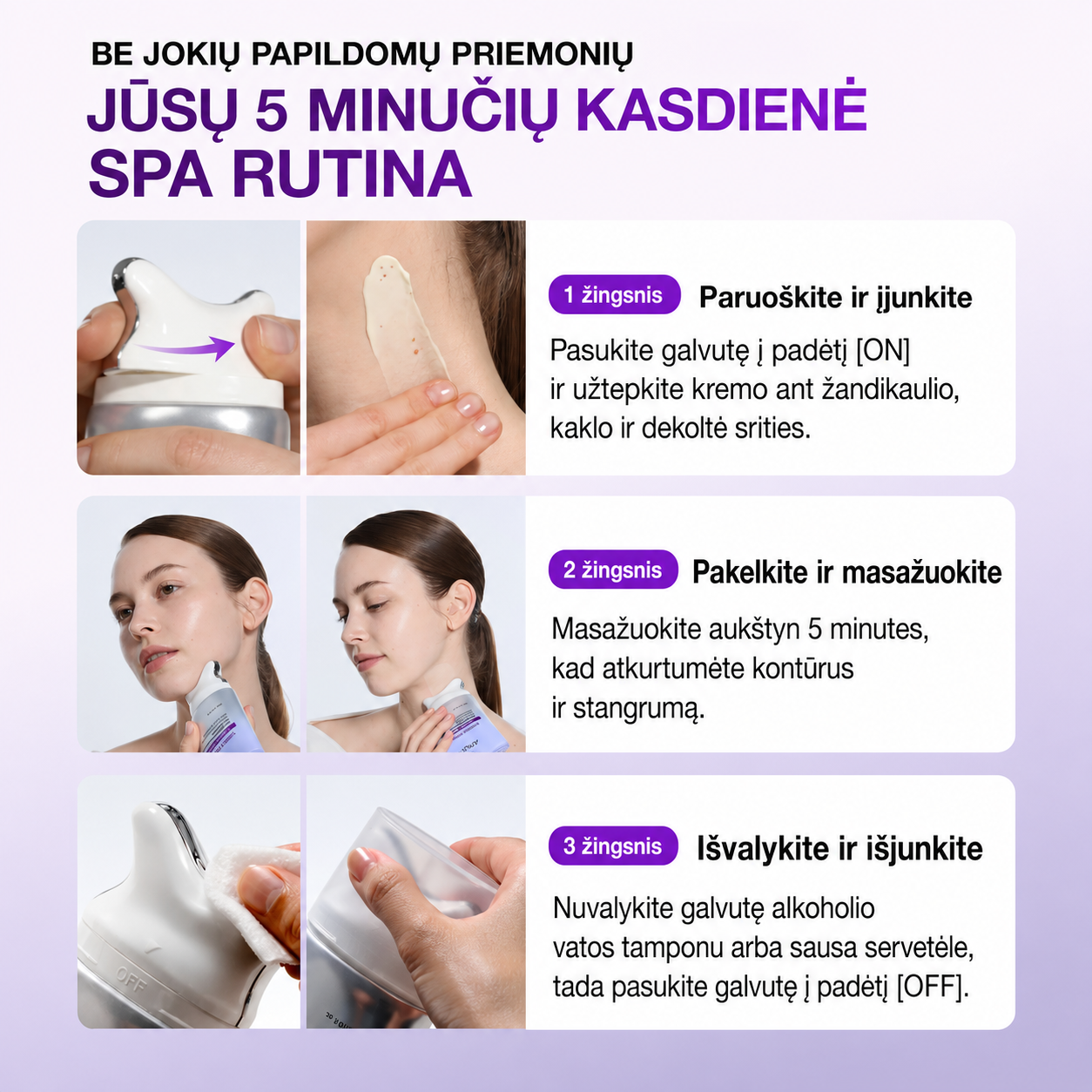Anua Stangrinamasis Gua Sha kremas kaklui su retinoliu ir kolagenu