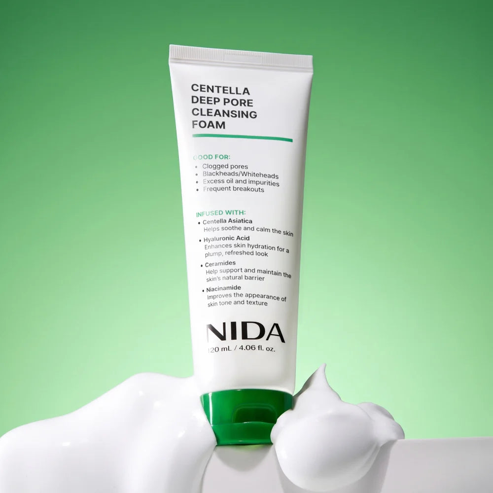NIDA centella gilaus porų valymo putos, 120 ml.