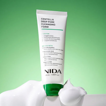 NIDA centella gilaus porų valymo putos, 120 ml.