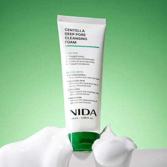 NIDA centella gilaus porų valymo putos, 120 ml.
