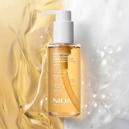 NIDA Perfect Clear™ aliejinis–putojantis veido prausiklis, 145 ml.