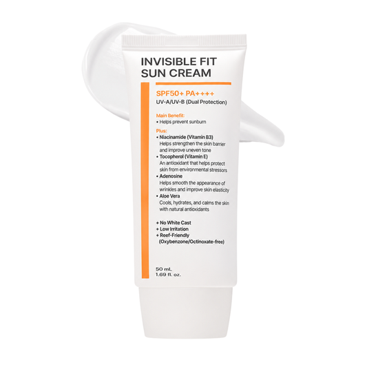 NIDA Invisible Fit™ Apsauginis kremas nuo saulės veidui ir kūnui SPF50+, 50 ml.