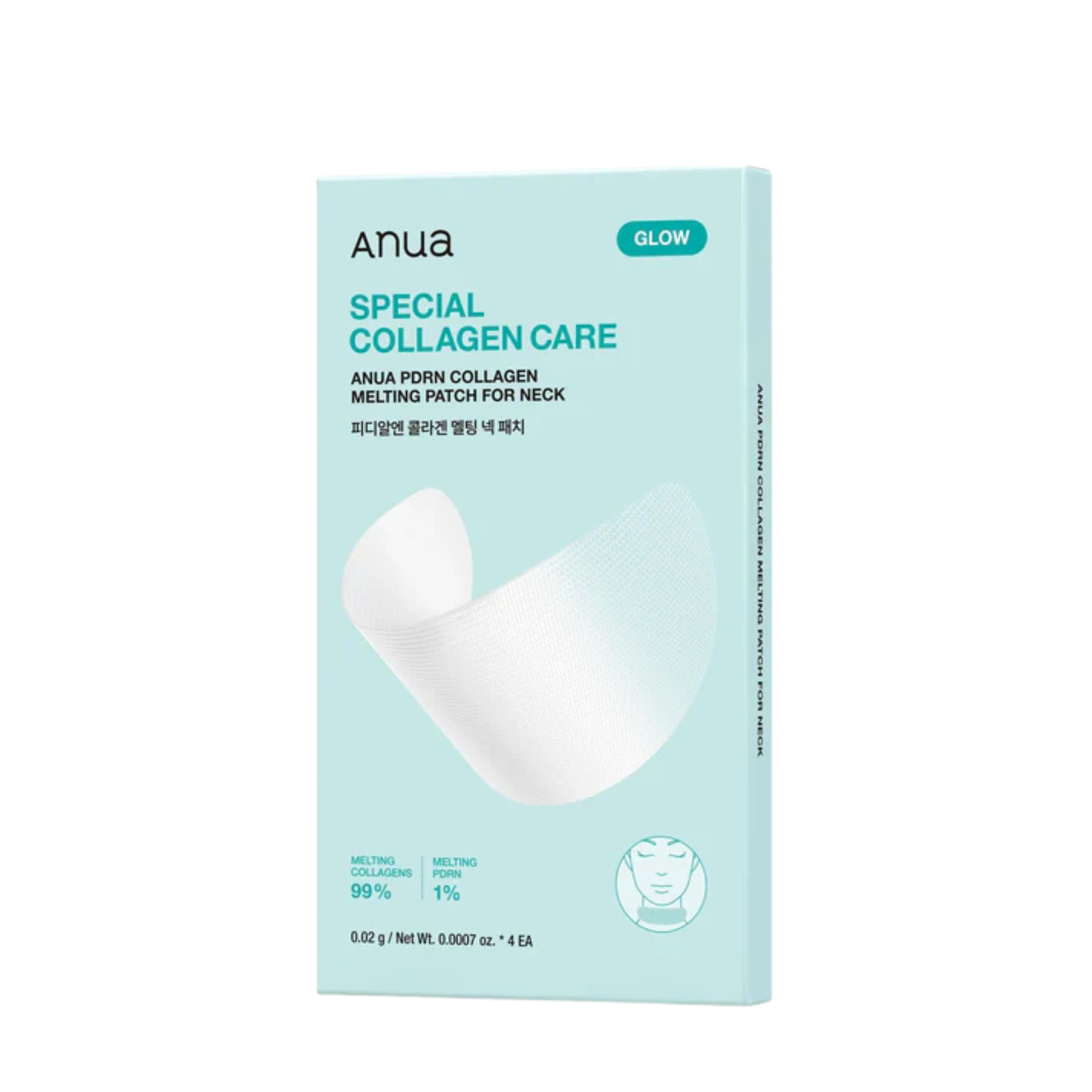 ANUA PDRN PDRN Collagen Melting Patch For Neck - tirpstantys kaklo pleistrai, 4 vnt.