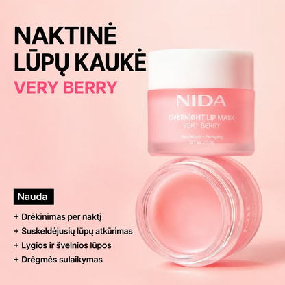 NIDA naktinė lūpų kaukė Very Berry