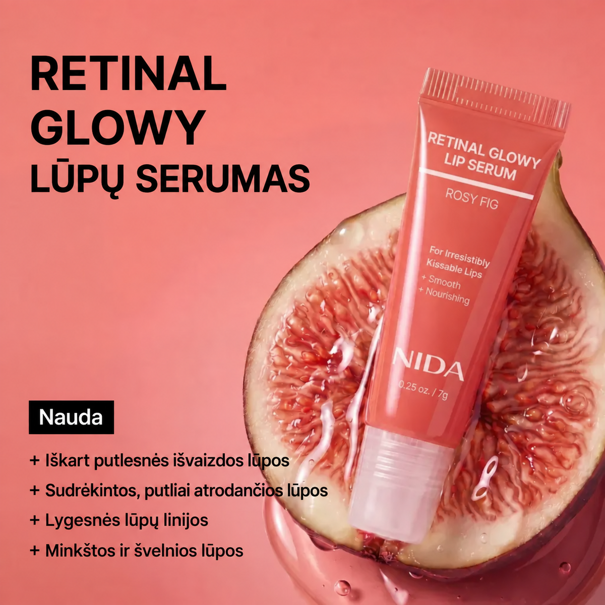 NIDA lūpų serumas su retinoliu Rosy Fig
