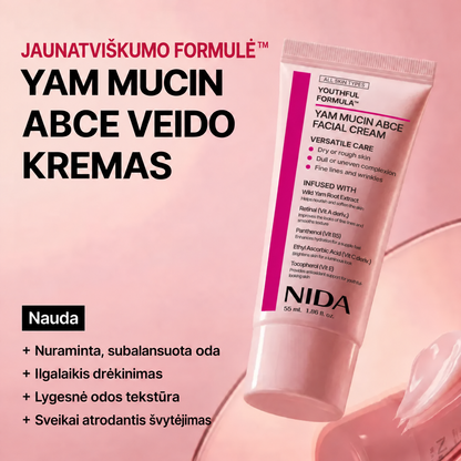 NIDA Youthful Formula™ Yam Mucin ABCE veido kremas, 55 ml.